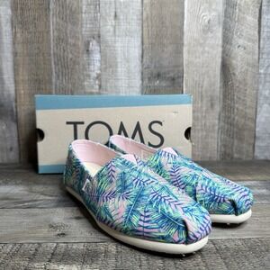 NIB Womens Toms Alpargata Candy Pink Palms Casual Comfort Flats Shoes Size 6 M